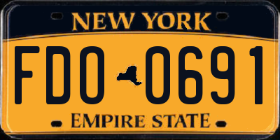 NY license plate FDO0691