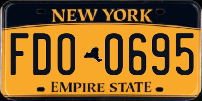 NY license plate FDO0695