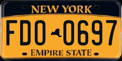 NY license plate FDO0697