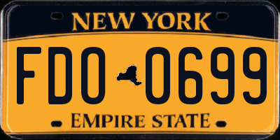NY license plate FDO0699