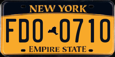 NY license plate FDO0710