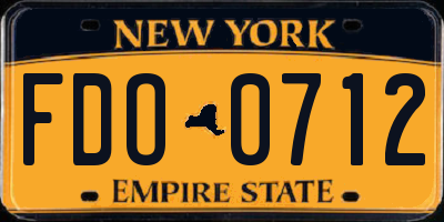 NY license plate FDO0712