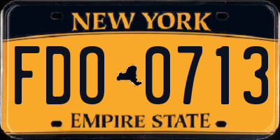 NY license plate FDO0713