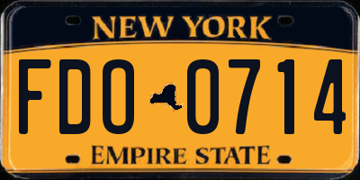 NY license plate FDO0714
