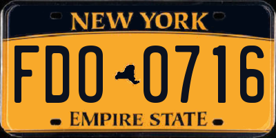 NY license plate FDO0716