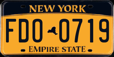 NY license plate FDO0719