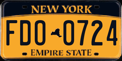 NY license plate FDO0724
