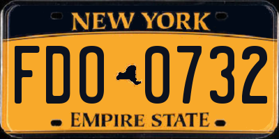 NY license plate FDO0732