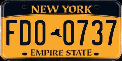 NY license plate FDO0737