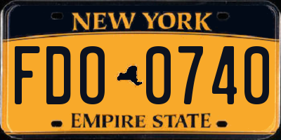 NY license plate FDO0740