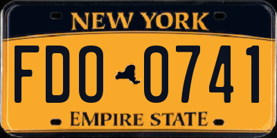 NY license plate FDO0741