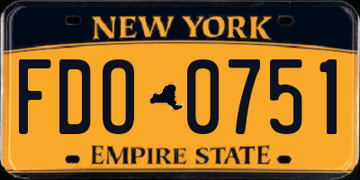 NY license plate FDO0751