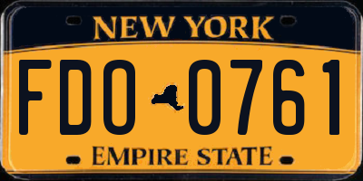 NY license plate FDO0761