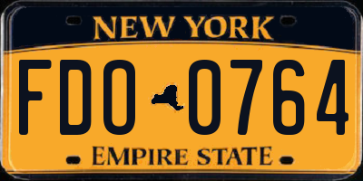 NY license plate FDO0764