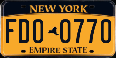 NY license plate FDO0770