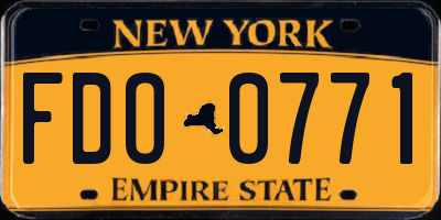 NY license plate FDO0771