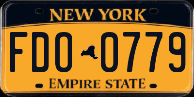 NY license plate FDO0779