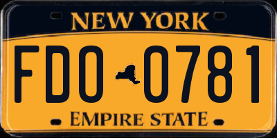 NY license plate FDO0781