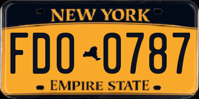 NY license plate FDO0787