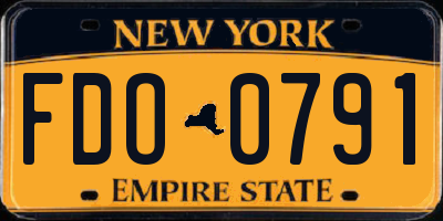 NY license plate FDO0791