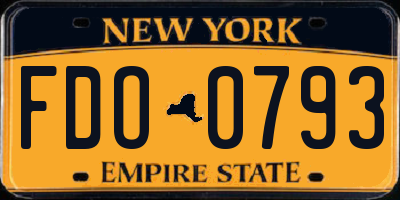 NY license plate FDO0793