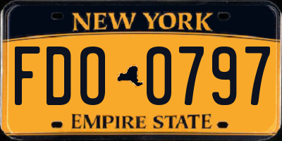 NY license plate FDO0797
