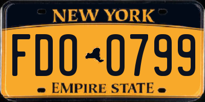 NY license plate FDO0799