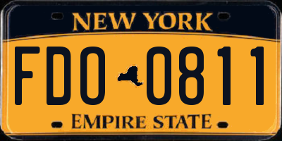 NY license plate FDO0811