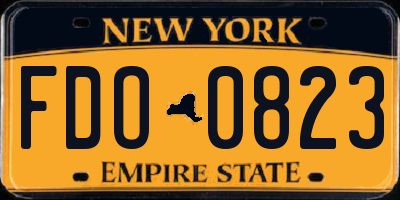 NY license plate FDO0823