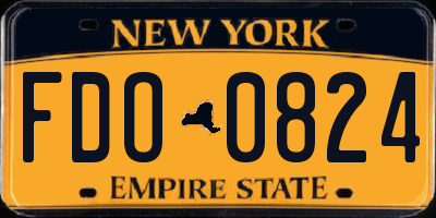 NY license plate FDO0824
