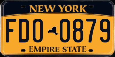 NY license plate FDO0879