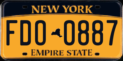 NY license plate FDO0887