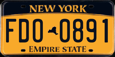 NY license plate FDO0891