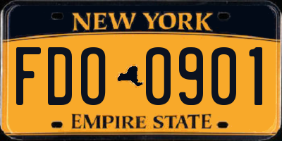 NY license plate FDO0901