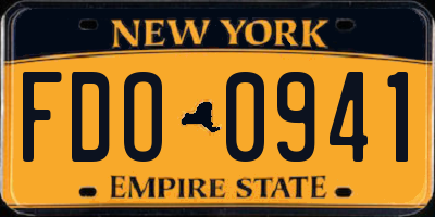 NY license plate FDO0941