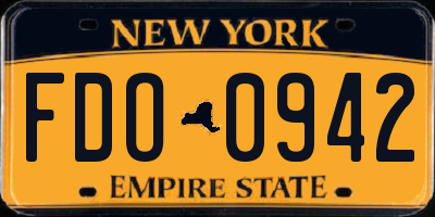 NY license plate FDO0942
