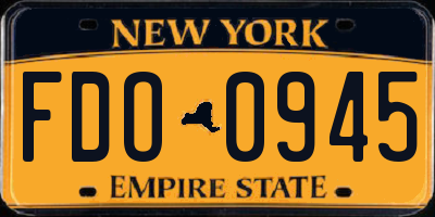 NY license plate FDO0945
