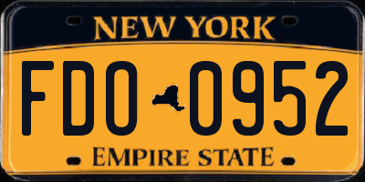NY license plate FDO0952