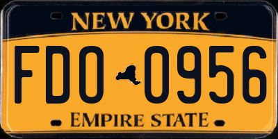 NY license plate FDO0956
