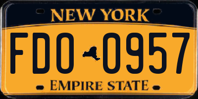 NY license plate FDO0957