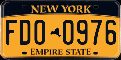 NY license plate FDO0976