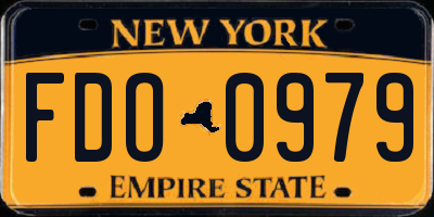 NY license plate FDO0979
