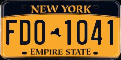 NY license plate FDO1041