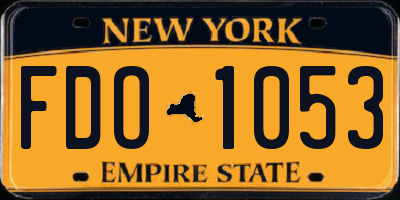 NY license plate FDO1053