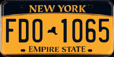 NY license plate FDO1065