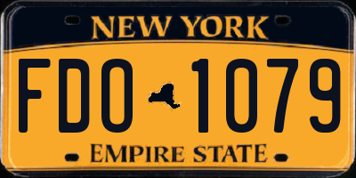NY license plate FDO1079