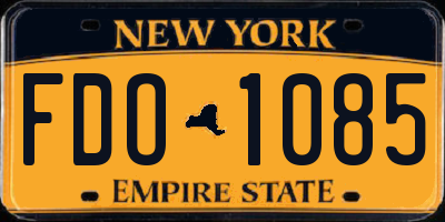 NY license plate FDO1085