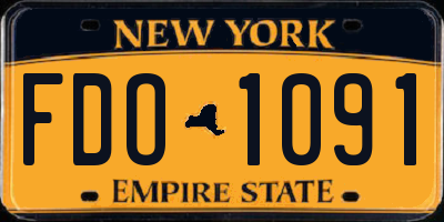 NY license plate FDO1091