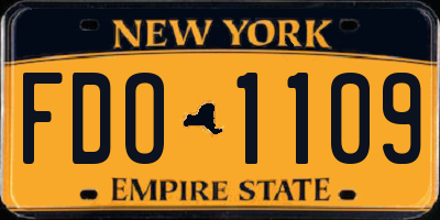NY license plate FDO1109