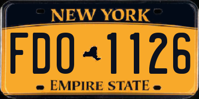 NY license plate FDO1126